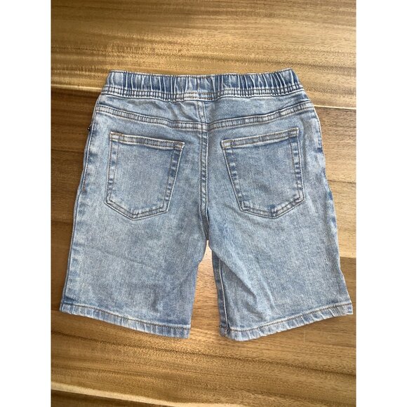 Cat & Jack Little Boys Bermuda Denim Shorts Stretch Fabric & Drawstring Small - Picture 3 of 8